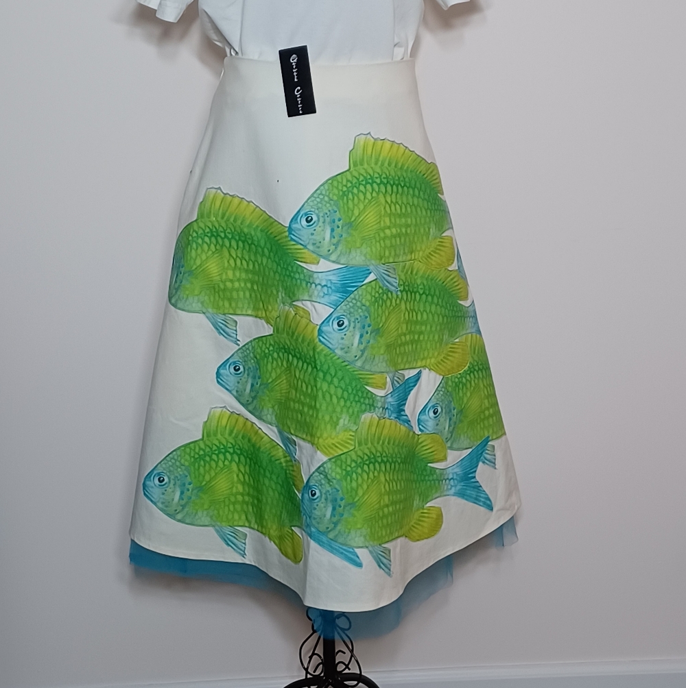Vintage Anny& Adi Jacobson Hand Painted  Skirt- Size S - Picture 2 of 6